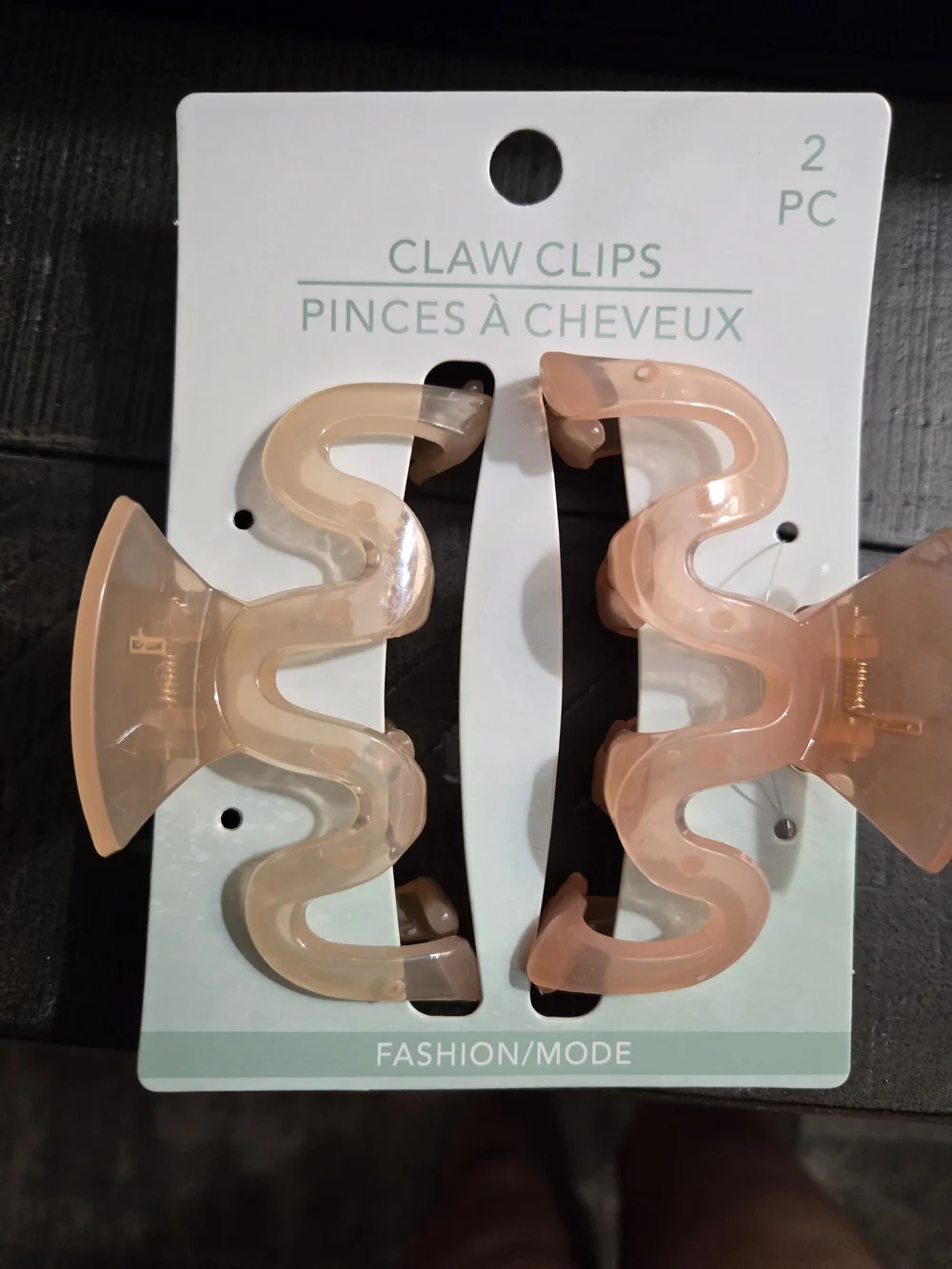 Fashion Claw Hair Clips - Peach (2 Pack)